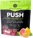 SFH Push Pre-Workout Powder (Fruit Punch) BCAAs for Muscle Repair | Electrolytes | Non-Dairy, No Artificial Flavors, Colors, Sugar, Soy, Gluten, or GMOs (Bag)