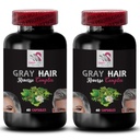 Hair revitalizer - GRAY HAIR REVERSE - Color boost, Radiant hair, Hair shade revival, Hair transformation, Glossy hair, Youthful appearance, Rich hair color, Hair shine, Fresh hair color 2Bot 120Caps