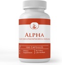 PURE ORIGINAL INGREDIENTS Alpha Glycerylphosphorylcholine (Alpha GPC), (100 Capsules) Always Pure, No Additives Or Fillers, Lab Verified