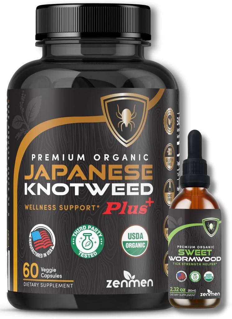 Zenmen Immune Support Bundle: Japanese Knotweed Capsules and Sweet Wormwood Tincture