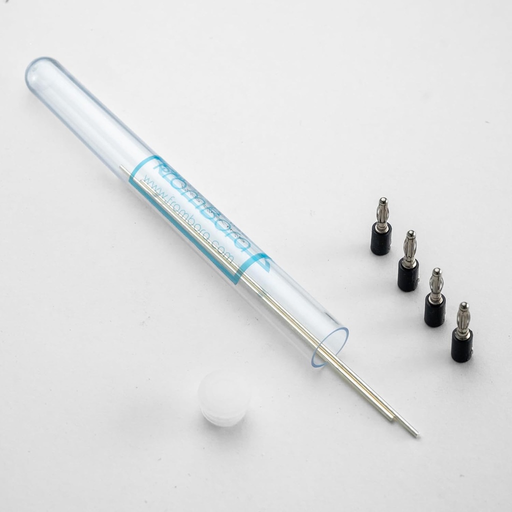 Colloidal Silver | Pair of Pure Silver Wire 99.99% | Certificate | 9999 | 14 Gauge 6” | FromBora Colloidal Silver Generator Wire | Plus 4pcs Wire Holders