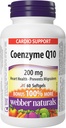 Webber Naturals Coenzyme Q10 (CoQ10) 200 mg, 60 Softgels, High Potency Antioxidant Supplement, for Heart Health and Cellular Energy Production, 60 Day Supply, Gluten Free