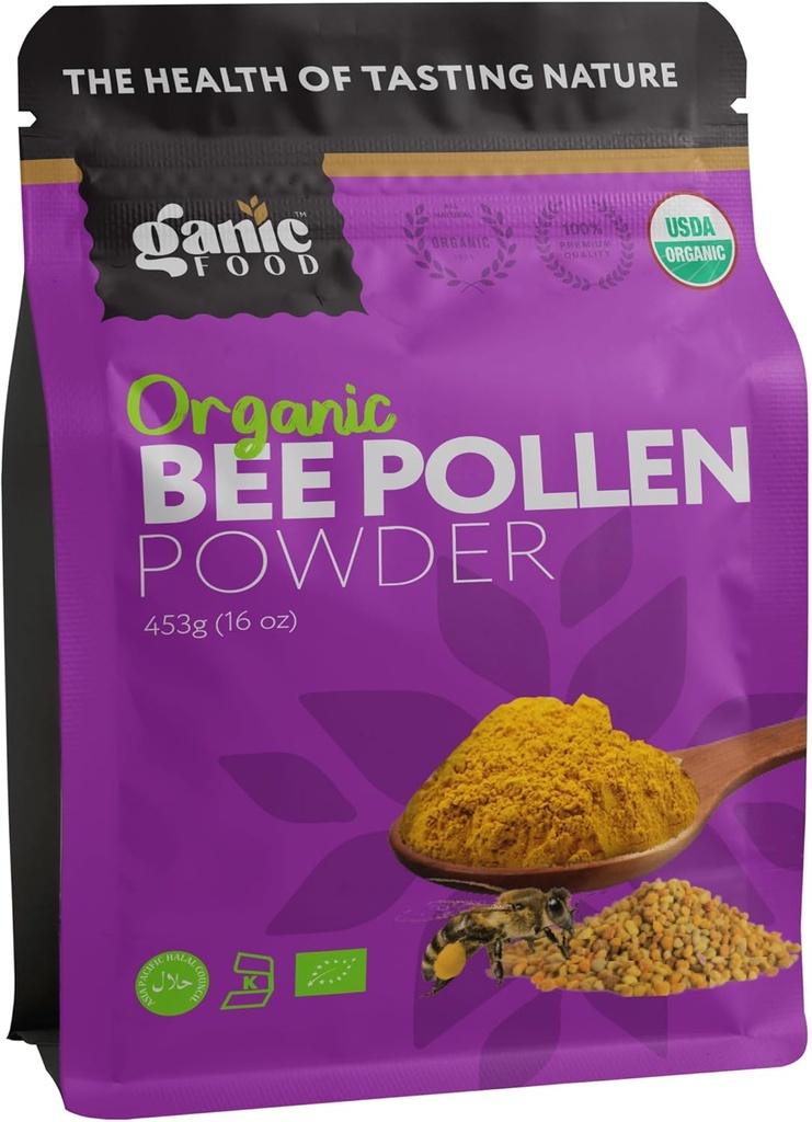 Organic Bee Pollen Powder, 16 Ounces