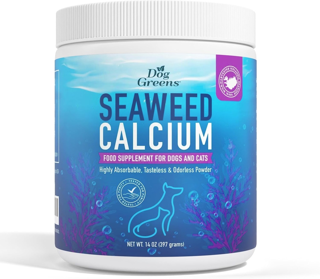 Seaweed Calcium for Pets, Vet Recommended, Tested for Purity, 14 Ounces, Formerly Nature's Best Seaweed Calcium, 1 Pack
