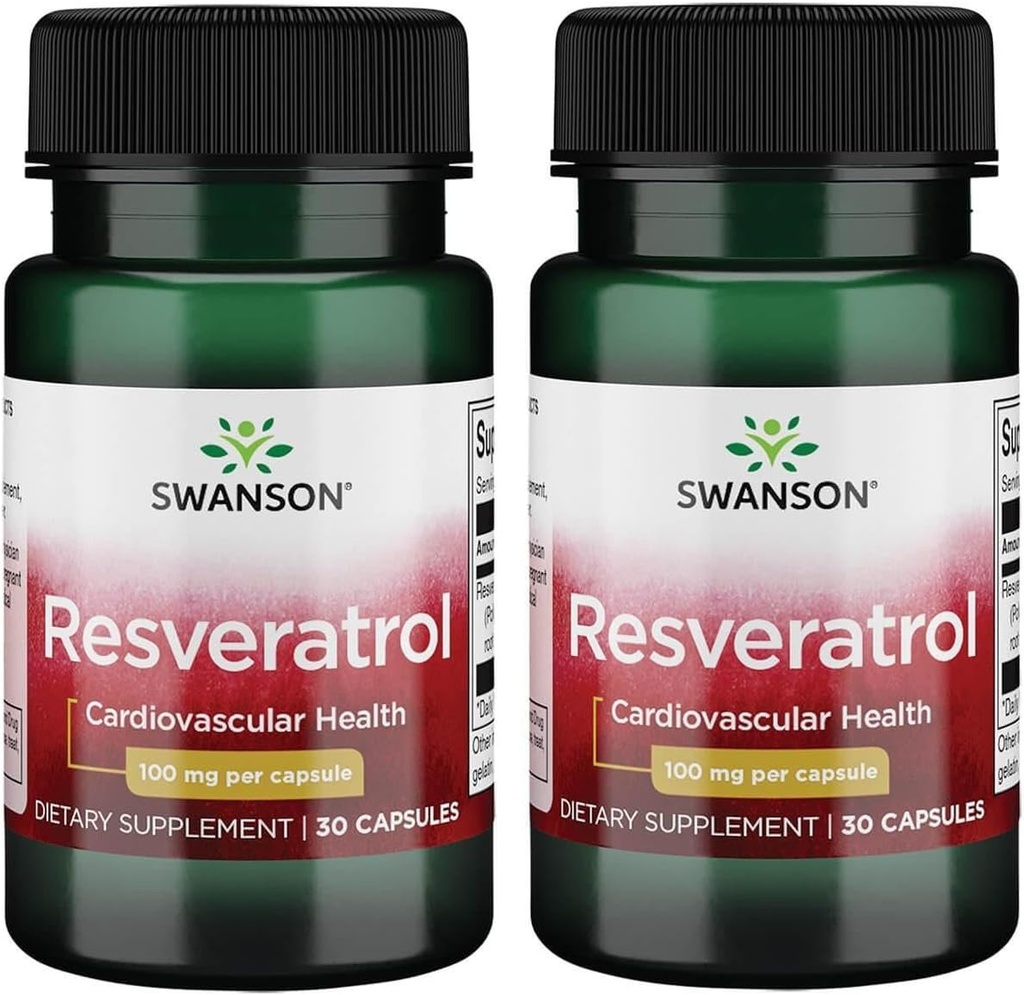 Swanson Resveratrol 100 100 Milligrams 30 Capsules (2 Pack)