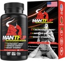 MANTFUP Vitality Enhancer for Men | Fast-Acting Testosterone Booster & Daily Supplement to Support Male Health & Libido | Potenciadores de Testosterona | Made in USA (1 Month Supply, 60 Caplets)