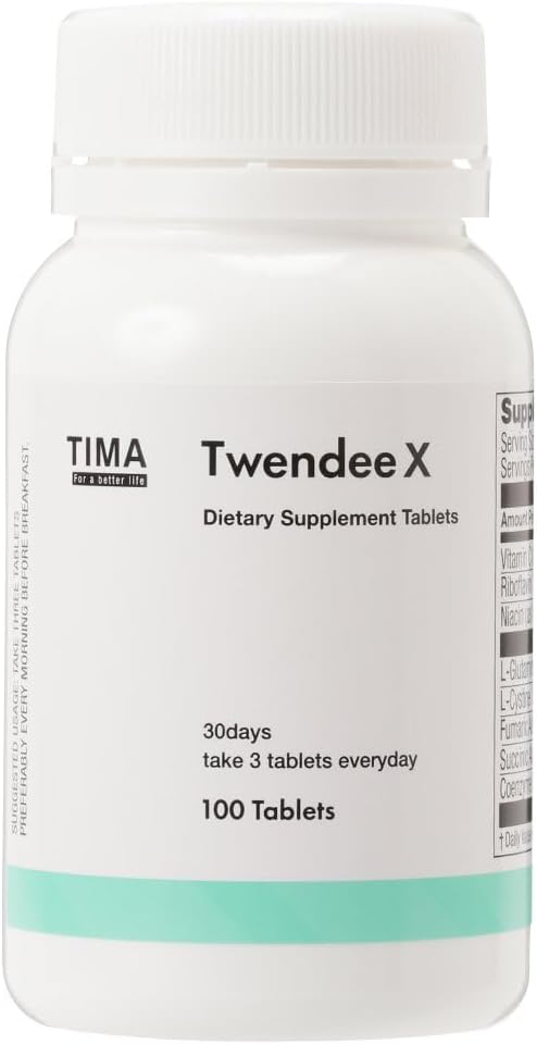 X Super Antioxidant Supplement by 8 Active Ingredients Vitamin B&C L-Glutamine L-Cystine Coenzyme Q10 Succinic-Acid Humaric-Acid Niacin