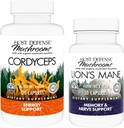 Host Defense Bundle with Cordyceps Capsules, 120 Count & Lion's Mane Capsules, 30 Count - Support Immune Health & Energy - Support Brain Health, Memory & Focus*