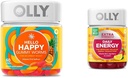 OLLY Hello Happy Gummy Worms, Mood Balance Support, Vitamin D, Saffron, Adult Chewable Supplement & Extra Strength Daily Energy Gummy, Caffeine Free, 1000mcg Vitamin B12, CoQ10, Goji Berry