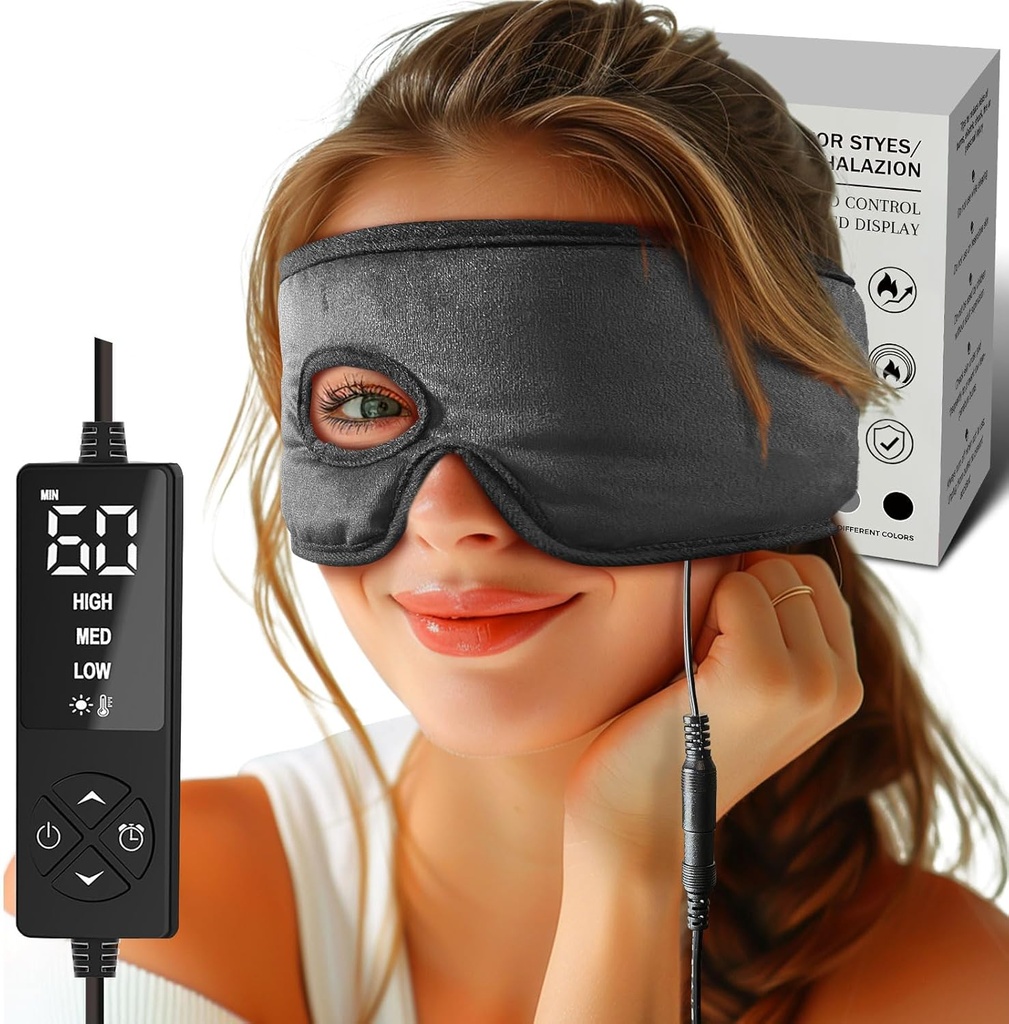 Stye Eye Treatment Heated Eye Mask - Eye Stye Remover, Warm Compress for Eyes, Moist Heat Eye Compress for Stye and Blepharitis Relief, Eye Heating Pad for Chalazion Treatment