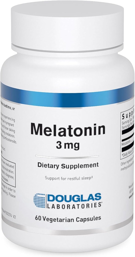 Douglas Laboratories Melatonin 3 mg | Supports Sleep/Wake Cycles | 60 Capsules