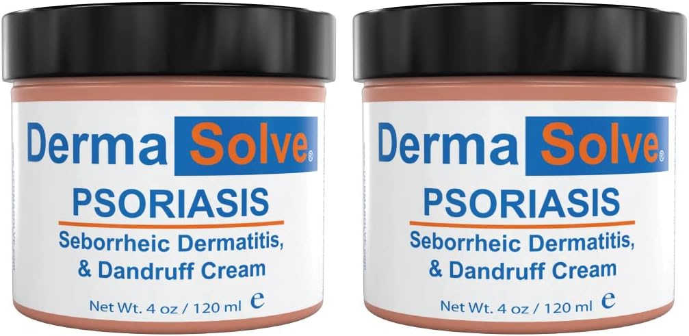 Extra Strength Psoriasis Cream (2 Pack) - Seborrheic Dermatitis & Dandruff Lotion - Advanced Moisturizing Relief Formulated to Treat Itchy Flakey Inflamed Skin and Prevent Future Flares - 4.0 oz ea.