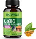 NATURELO Whole Food CoQ10 Supplement, 60 Veg Capsules, Heart Health Blend, Powerful Antioxidant, CoQ10 100mg for Energy Production