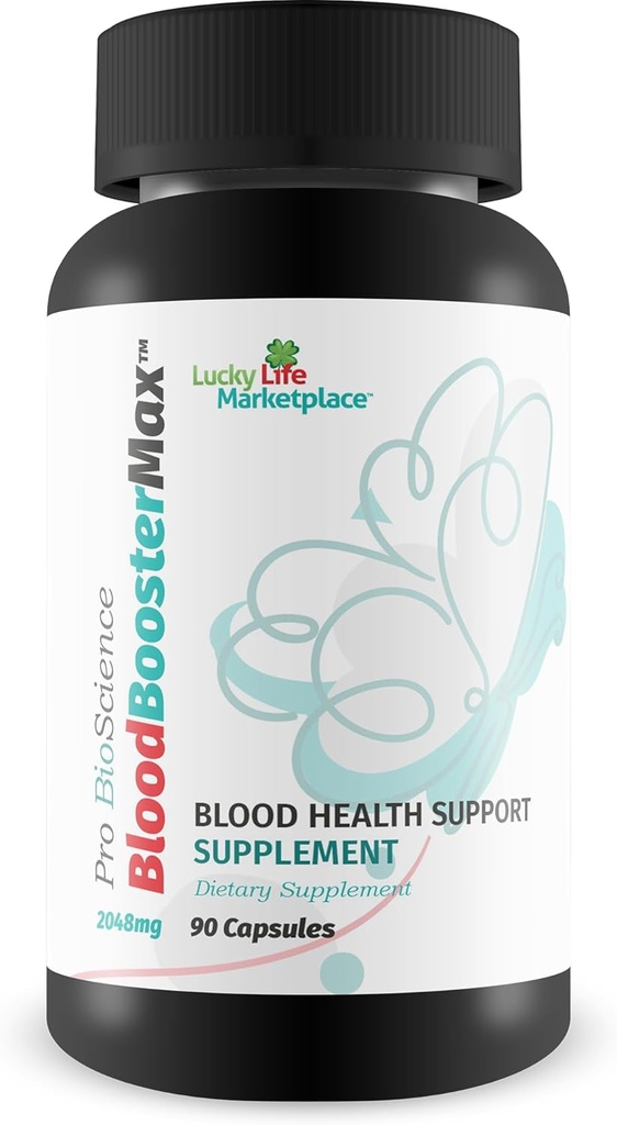 Blood Booster Max Pro Bio Science - Blood Health Support - Promote Balanced Blood Health with Blood Health Supplements - Help Enhance Blood Flow, Energy, & Nutrient Absorption - Heart Health Support