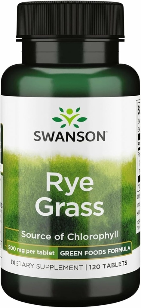 Swanson Rye Grass 500 Milligrams 120 Tabs