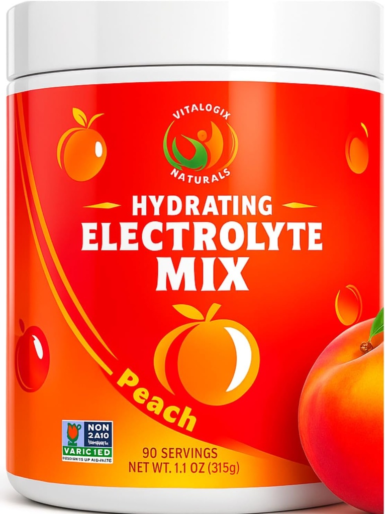 Natural Electrolyte Powder Mix – No Sugar, Low Sodium, Vegan Hydration Supplement for Sports, Travel & Daily Use