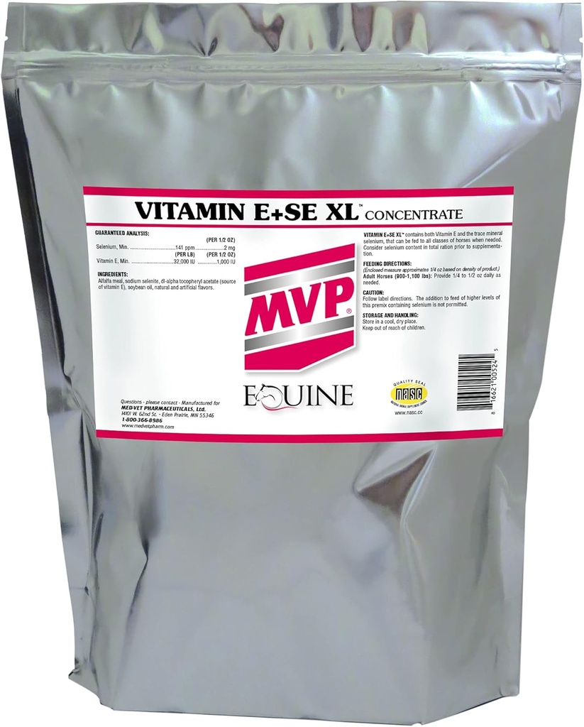 Vitamin E/SE XL (10lb) Concentrated Formula to Support Healthy Muscle Function in Horses