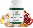 M.D. Vascular - Expert Formulated Supplement - Vascular & Overall Wellness Goals - Proper Flow, Numbers, Balance - Powerful Garlic, Ginger, L-Arginine, Pomegranate - 120 Capsules (Pack of 2)