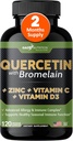 Gade Nutrition Quercetin with Bromelain Vitamin C and Zinc Vitamin D3 | Immune Support Supplement in Capsules | Non-GMO, Gluten-Free, Vegan | Made in The USA | 2 Month Supply