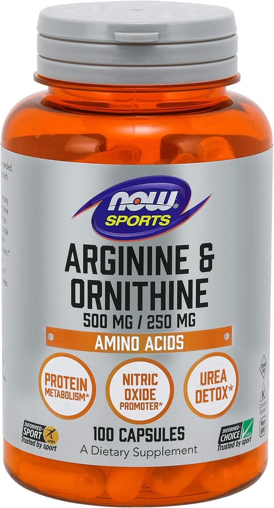 Now Foods Arginine Ornithine 100 Caps