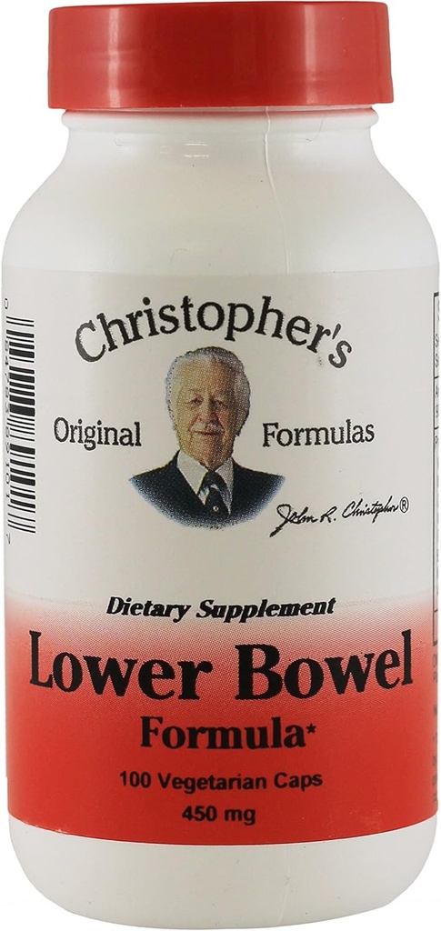 Dr Christopher's Lower Bowel Formula Vegetarian 100 Capsules 450 mg (Pack of 2)
