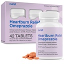 Curist Omeprazole 20mg Tablets - 42 Count Delayed-Release Tablets - Acid Reflux Medicine for Heartburn Relief