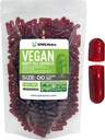 XPRS Nutra Size 00 Empty Capsules - 500 Count Empty Vegan Capsules - Vegetarian Empty Pills - DIY Vegetable Capsule Filling- Veggie Pill Caps (Clear Red)