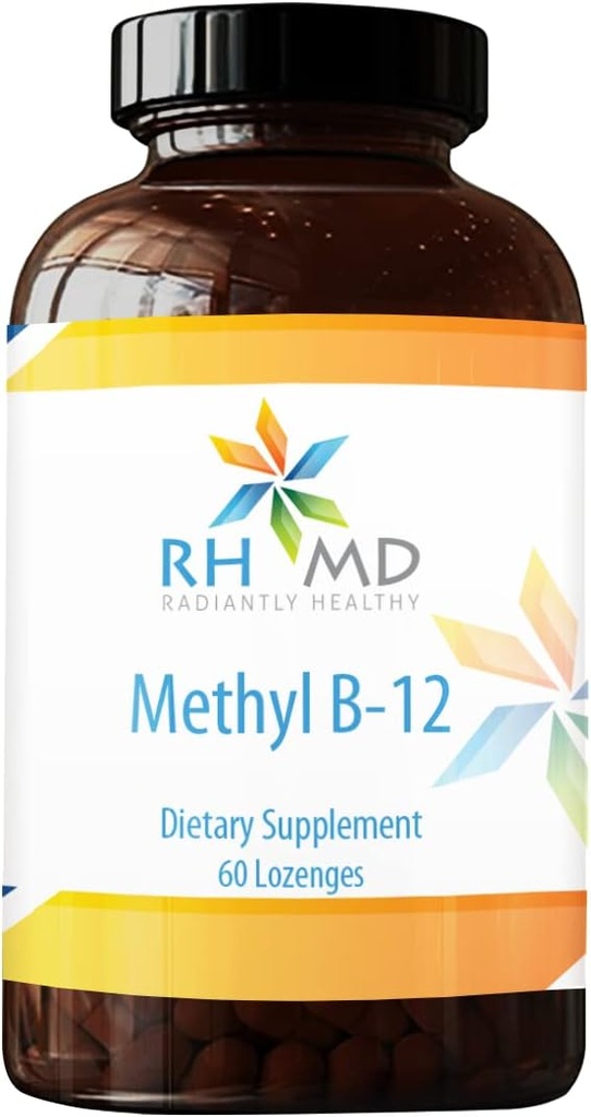 RHMD Methyl B-12 Lozenges - 5000mcg B12 Methylcobalamin Methyl B12 - Vegan Vitamin B12 Dietary Supplements - Non GMO (60 Quick Dissolve Lozenges)