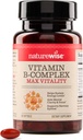 NatureWise Vitamin B Complex for Women and Men - with Folic Acid Biotin B1 B2 B3 B6 B12 - Support Cellular Energy & Mental Clarity - Gluten & Dairy Free, Non-GMO - 60 Softgels[2-Month Supply]