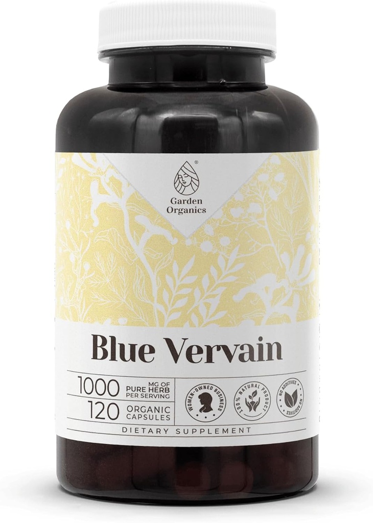 Blue Vervain 120 Capsules | High-Potency Herbal Dietary Supplements | Made with Vegetable Capsules and Blue Vervain (Verbena Hastata) Dried Herb (120 Count)