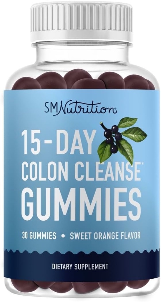 15 Day Colon Cleanse & Detox Gummies | Occasional Constipation & Bloating Relief | Fast Acting Cleanser & Debloat for Women and Men with Triphala for Regularity & Gut Health | Vegan, Gluten-Free