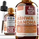 Rejuvica Health Active Ashwagandha 4oz XL Super Size - Advanced Liquid Supplement Tincture - Withania Somnifera Extract Drops - Ashwagandha Roots Only - Naturally Occurring Withanolides