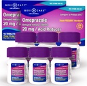 GeriCare Omeprazole Delayed Release Tablets 20mg Stomach Acid Reducer Pills for 24 Hour Heartburn Relief- Acid Reflux Medicine to Treat Frequent Heartburn- Anti-Acid Relief Tablets 42 Count (2 Pack)