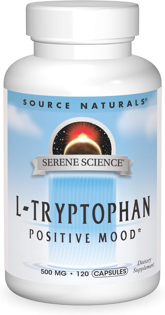Source Naturals Serene Science L-Tryptophan, Positive Mood*, 500 mg - 120 Capsules