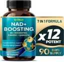 GriMed NAD + Boosting 16,550mg- x12 Power with NR + Resveratrol Turmeric + Quercetin - Cellular Energy, Cellular Repair, Healthy Aging - USA Made & Tested (90 Count (Pack of 1))
