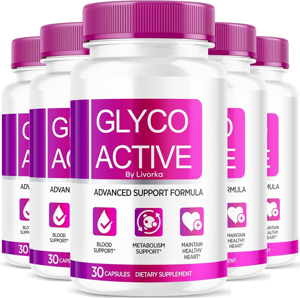 (5 Pack) Glyco Active, Glyco Active Capsules, Glyco Active Advanced Formula, Glyco Active All Natural Formula Pills, Glyco Active Capsulas Reviews, 150 Capsules for 5 Months