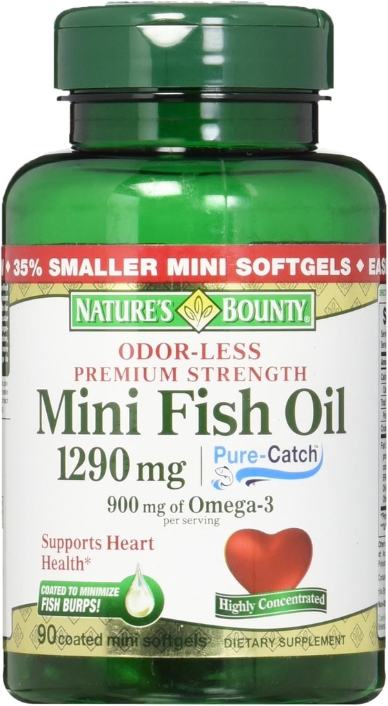 Nb Odorless Mini Fish Oil Size 90ct