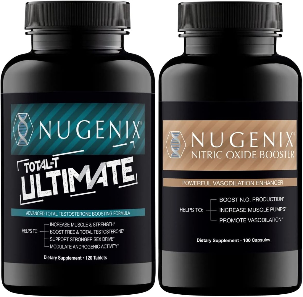 Nugenix Total-T Ultimate Testosterone Booster for Men and Nitric Oxide Booster for Men