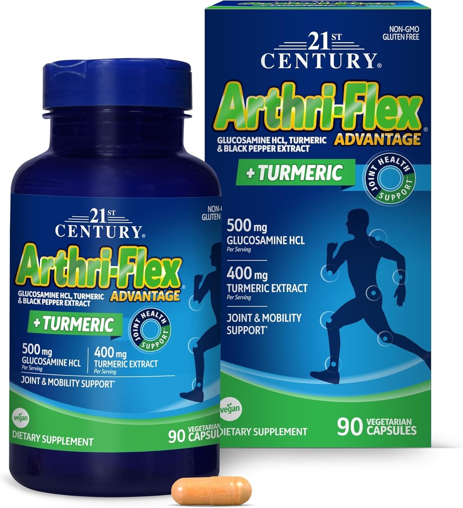 21st Century Arthri-Flex Advantage Plus Turmeric Vegetarian Capsules, 90 Count