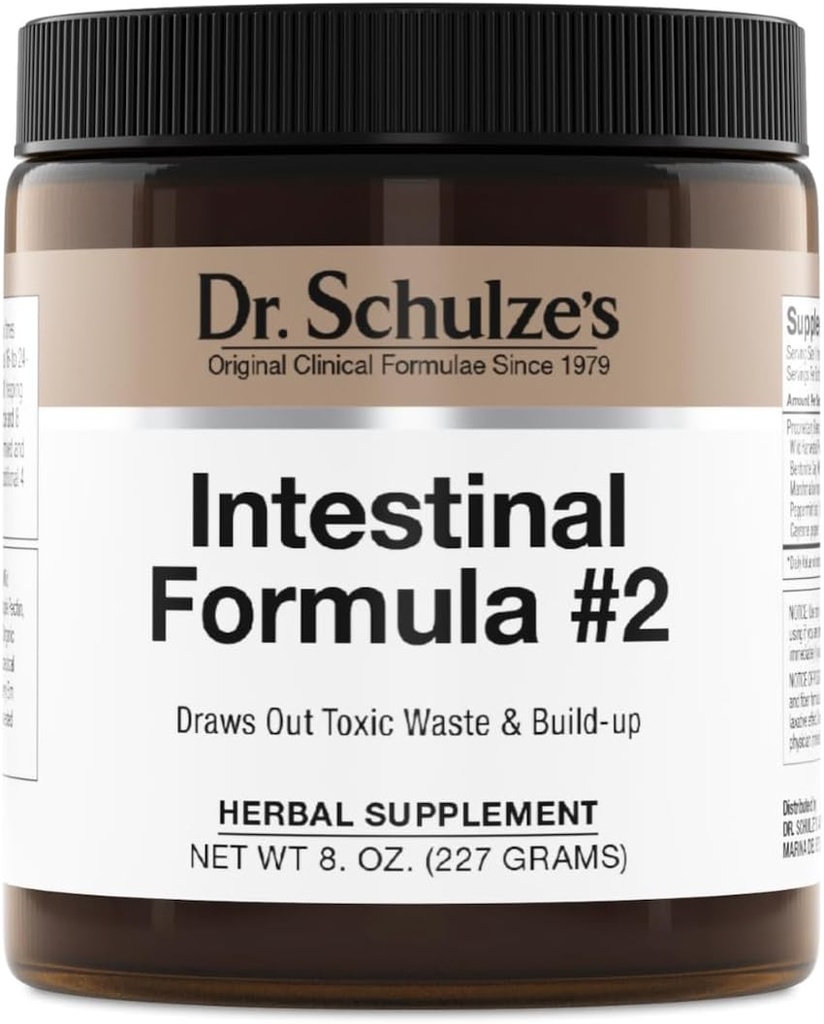 Dr. Schulze's Intestinal Formula #2 - Cleansing Supplement for Colon Health Support - Supports Daily Elimination - Plant-Based Herbal Supplement - Gluten-Free & Vegan - 8 oz