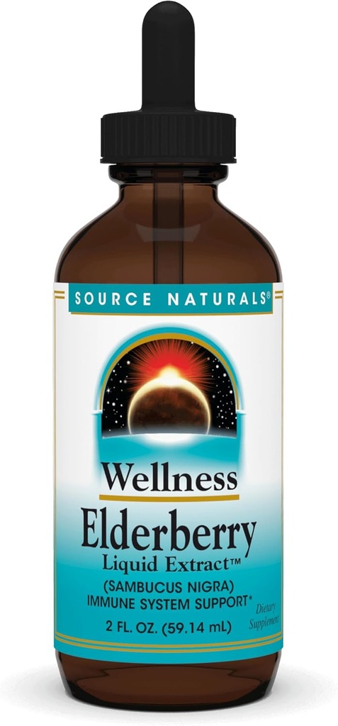 Source Naturals Wellness Elderberry Extract, 2 OZ - Immune System Support*