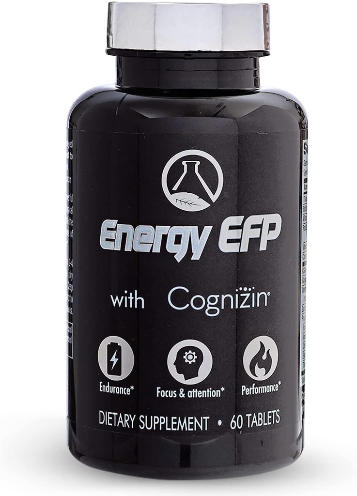 Energy EFP Brain Booster - 60Ct Nootropic Energy Supplements for Focus & Stamina with Citicoline, Vitamin B, Ashwagandha, L-Theanine, Ginseng