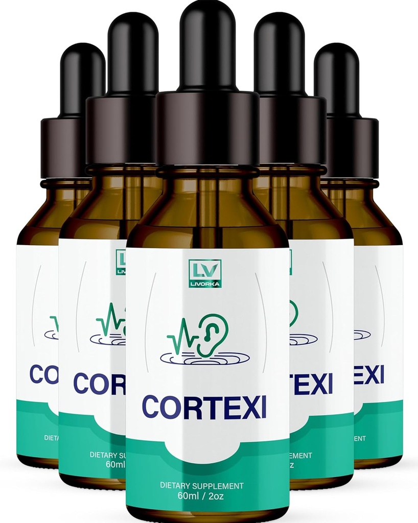 LIVORKA Cortexi Oral Drops to Drink - Formula for Ear Health, Hearing Support - Pack of 5 Bottles (150 Day Supply)