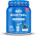 BioSteel Zero Sugar Hydration Mix, Great Tasting Hydration with 5 Essential Electrolytes, Blue Raspberry Flavor, 100 Servings per Tub