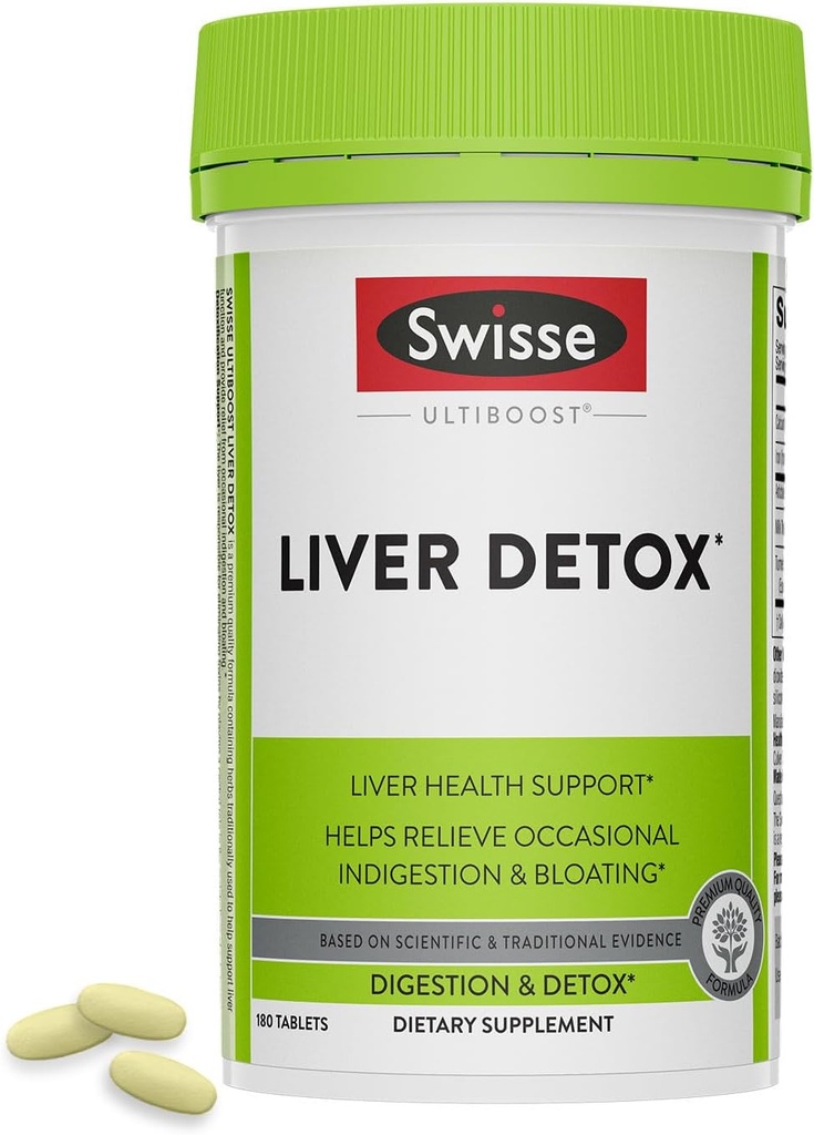 Swisse Milk Thistle Liver Cleanse Detox & Repair | Liver Detox & Liver Support | Milk Thistle + Turmeric + Artichoke Extract | Dose for Your Liver | 180 Liver Pills