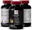 Nutritional Support - RESVERATROL COMLEX - Antioxidant Shield, Energizing Support, Goji Berry Support, Grape Skin Power, Berry Benefits, Daily Support, Acai Berry Energy, Refreshing Blend 1Bot 60Caps