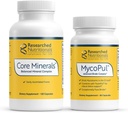 Researched Nutritionals MycoPul Binder & Core Minerals Bundle - Support Minerals Status in The Body During Binder Protocols (2 Products)