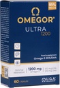 OMEGOR Omega 3 Fish Oil 1200mg Ultra - 610mg EPA and 510 DHA Omega3 IFOS Certified - High Bioavailability and No Aftertaste (60 Caps)