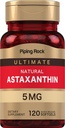 Piping Rock Astaxanthin Supplement 5mg | 120 Softgel Capsules | from Haematococcus Pluvialis Algae Extract | Non-GMO, Gluten Free