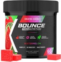 Bounce Pro Creatine Monohydrate Gummies for Men & Women, Low Calorie, 6G of Creatine per Serving, Vegan, Anti-Melting, Gluten-Free, Non-GMO, 2g of Creatine per Gummy (72ct, Watermelon)